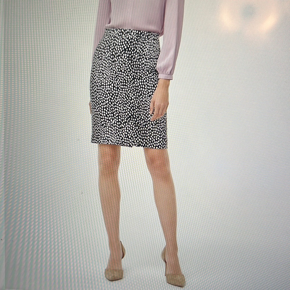 J. Crew Factory Printed Basketweave Pencil Skirt